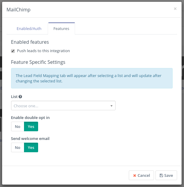 MailChimp Plugin configuration