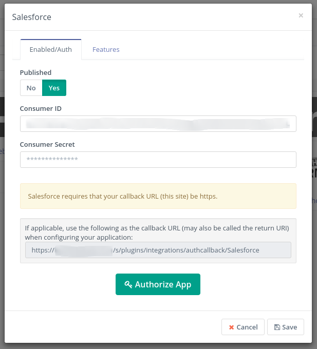 Salesforce CRM Authorize